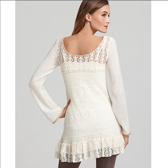 ❤️SOLD Free People boho Dreamy lace tunic dress - Picture 2 of 8